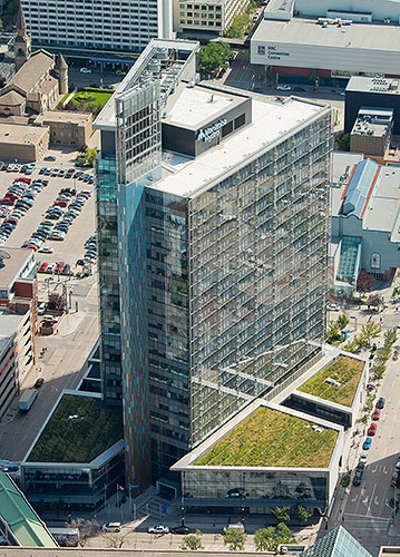 Manitoba Hydro building aerial winnipeg