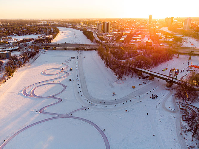 Forks Winnipeg Aerial