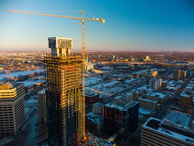 Winnipeg Construction aerial