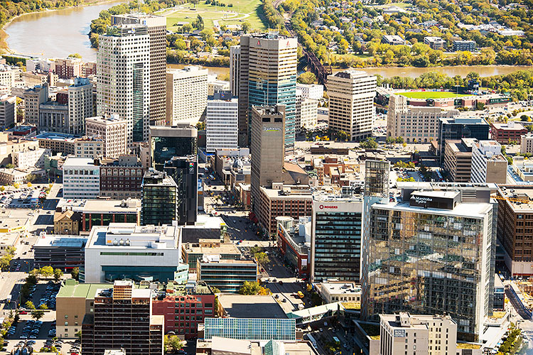 Downtown Winnipeg Aerial