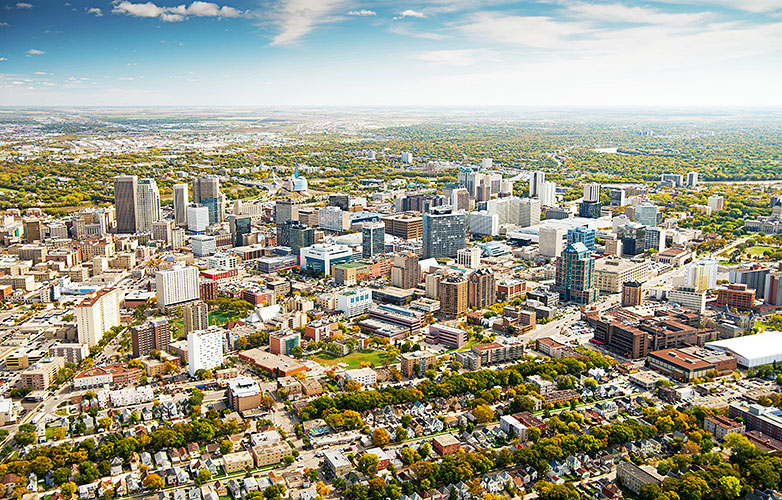 Downtown Winnipeg Aerial