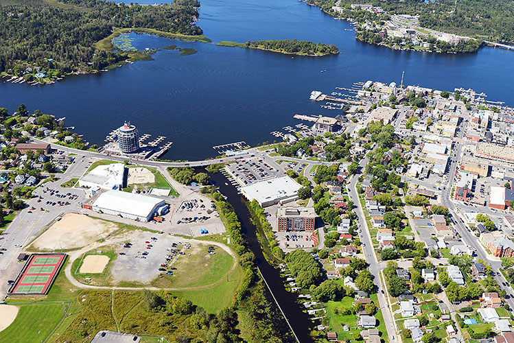 Downtown Kenora, Ont aerial